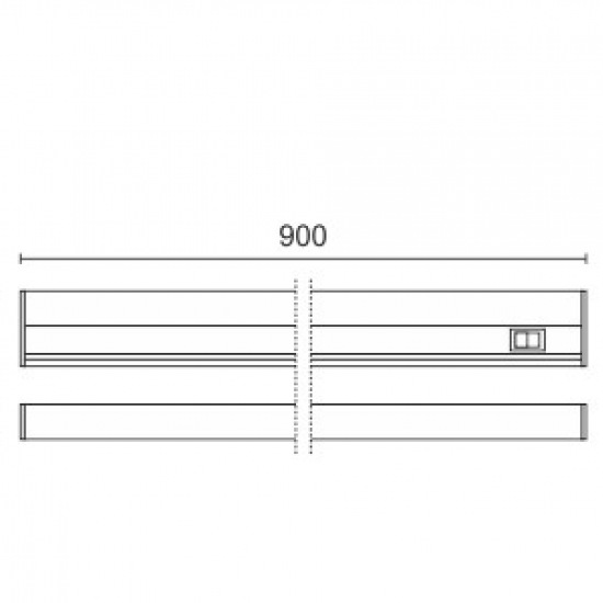 ΓΡΑΜΜΙΚΟ ΦΩΤΙΣΤΙΚΟ LED ΜΕ ΔΙΑΚΟΠΤΗ 13W 4000K