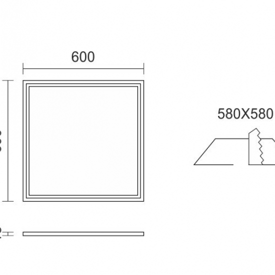 CUBO ΧΩΝΕΥΤO ΠΑΝΕΛ ΟΡΟΦΗΣ LED 40W 4000K ΑΛΟΥΜΙΝΙΟ ΛΕΥΚΟ
