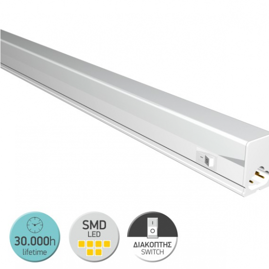 ΓΡΑΜΜΙΚΟ ΦΩΤΙΣΤΙΚΟ LED ΜΕ ΔΙΑΚΟΠΤΗ 18W 4000K