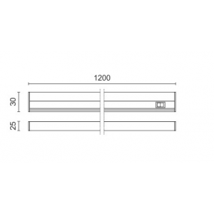 ΓΡΑΜΜΙΚΟ ΦΩΤΙΣΤΙΚΟ LED ΜΕ ΔΙΑΚΟΠΤΗ 18W 4000K