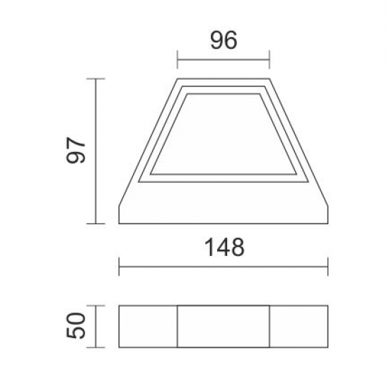 ΑΠΛΙΚΑ LED ΕΞΩΤΕΡΙΚΟΥ ΧΩΡΟΥ 5W 3000K