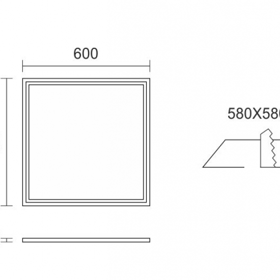 ΧΩΝΕΥΤO ΠΑΝΕΛ ΟΡΟΦΗΣ LED 40W 6000K