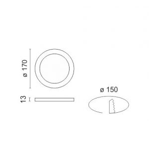 LOW ΧΩΝΕΥΤΟ ΠΑΝΕΛ ΟΡΟΦΗΣ LED 12W 4000K ΑΛΟΥΜΙΝΙΟ ΛΕΥΚΟ