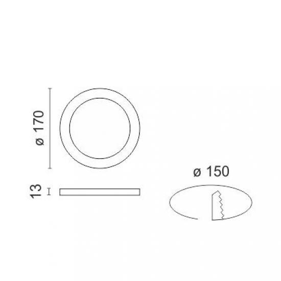 Slim Χωνευτό Οροφής LED 12W 4000K