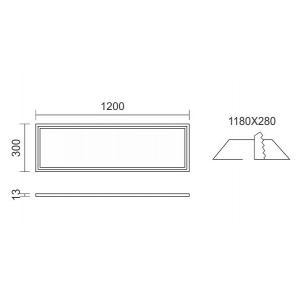 NINO II ΧΩΝΕΥΤO ΠΑΝΕΛ ΟΡΟΦΗΣ LED 42W 3000K ΑΛΟΥΜΙΝΙΟ ΝΙΚΕΛ MAT 