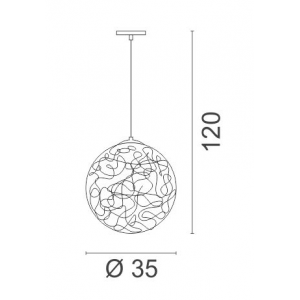 Black Κρεμαστό Μονόφωτο Φωτιστικό 