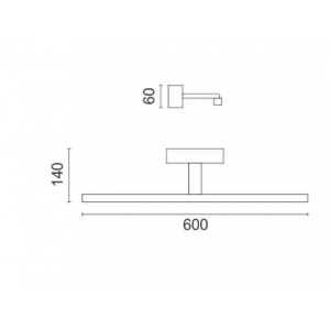 Stick Φωτιστικό Λουτρού LED 60x6x14cm