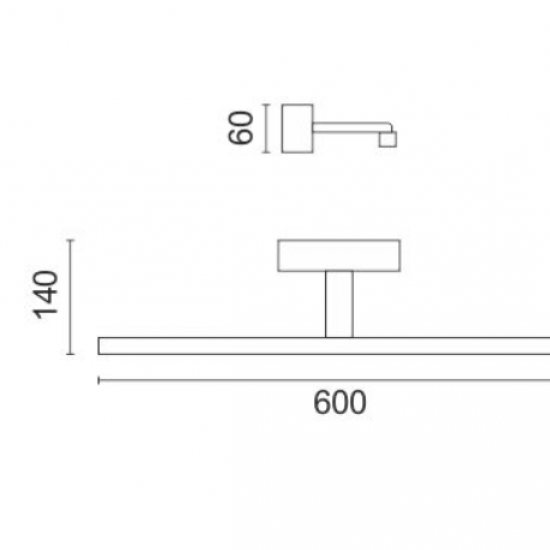 Stick Φωτιστικό Λουτρού LED 60x6x14cm