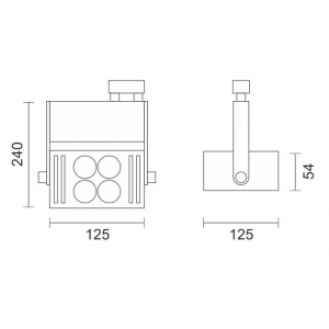 KAPO SPOT ΡΑΓΑΣ LED ΡΥΘΜΙΖΟΜΕΝΟ ΑΛΟΥΜΙΝΙΟ ΛΕΥΚΟ 40W 4000K