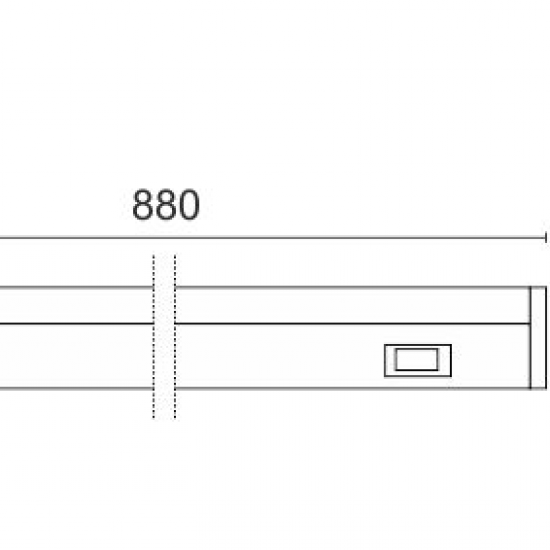 ΓΡΑΜΜΙΚΟ ΦΩΤΙΣΤΙΚΟ LED ΜΕ ΔΙΑΚΟΠΤΗ 11W 3000K