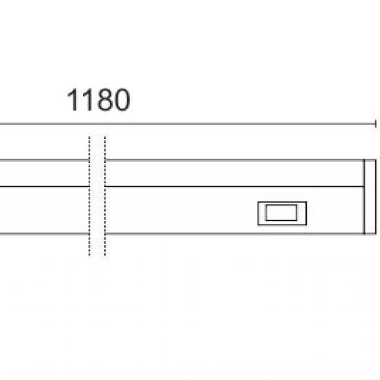ΓΡΑΜΜΙΚΟ ΦΩΤΙΣΤΙΚΟ LED ΜΕ ΔΙΑΚΟΠΤΗ 14W 3000K