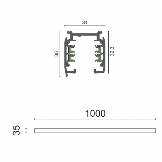ΡΑΓΑ ΓΙΑ ΣΠΟΤ 1 ΜΕΤΡΟ ΑΛΟΥΜΙΝΙΟΥ ΛΕΥΚΟ