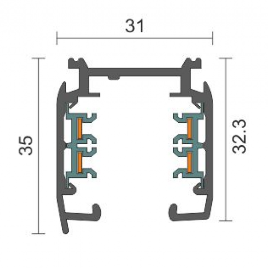 ΡΑΓΑ ΓΙΑ ΣΠΟΤ 1 ΜΕΤΡΟ ΑΛΟΥΜΙΝΙΟΥ ΛΕΥΚΟ