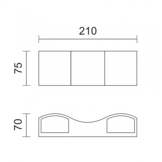 ΑΠΛΙΚΑ LED ΕΞΩΤΕΡΙΚΟΥ ΧΩΡΟΥ 2X5W 3000K