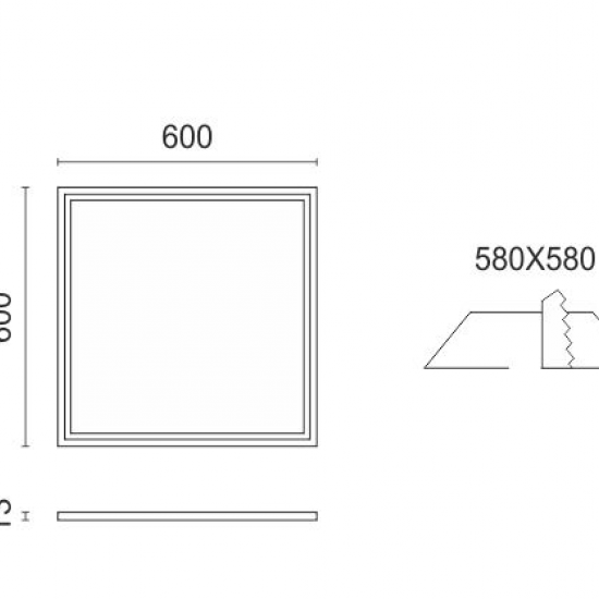 NINO ΧΩΝΕΥΤO ΠΑΝΕΛ ΟΡΟΦΗΣ LED 45W 4000K ΑΛΟΥΜΙΝΙΟ ΝΙΚΕΛ