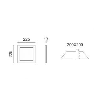NIA ΧΩΝΕΥΤΟ ΛΕΠΤΟ LED ΟΡΟΦΗΣ 20W 3000K ΑΛΟΥΜΙΝΙΟ ΛΕΥΚΟ