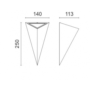 ΑΠΛΙΚΑ ΤΟΙΧΟΥ LED 7W 3000K