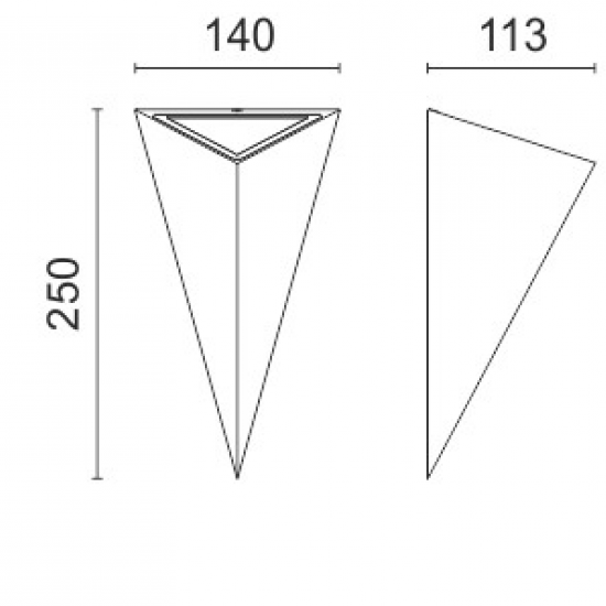 ΑΠΛΙΚΑ ΤΟΙΧΟΥ LED 7W 3000K