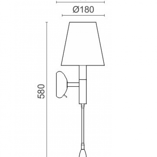 ΑΠΛΙΚΑ ΤΟΙΧΟΥ E27 ΜΕ LED SPOT 3W 3000K