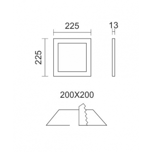 PETO ΧΩΝΕΥΤΟ ΛΕΠΤΟ LED ΟΡΟΦΗΣ 18W 3000K ΑΛΟΥΜΙΝΙΟ ΛΕΥΚΟ