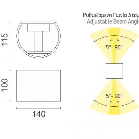 ΑΠΛΙΚΑ LED ΕΞΩΤΕΡΙΚΟΥ ΧΩΡΟΥ 2X3W 4000K