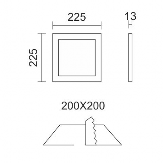 PETO ΧΩΝΕΥΤΟ ΛΕΠΤΟ LED ΟΡΟΦΗΣ 18W 3000K ΑΛΟΥΜΙΝΙΟ ΛΕΥΚΟ