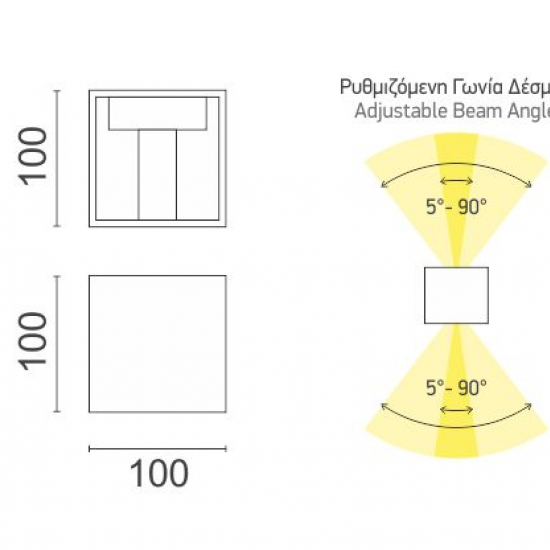 ΑΠΛΙΚΑ LED ΕΞΩΤΕΡΙΚΟΥ ΧΩΡΟΥ 2X3W 4000K