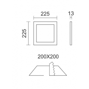 PETO ΧΩΝΕΥΤΟ ΛΕΠΤΟ LED ΟΡΟΦΗΣ 18W 4000K ΑΛΟΥΜΙΝΙΟ ΛΕΥΚΟ