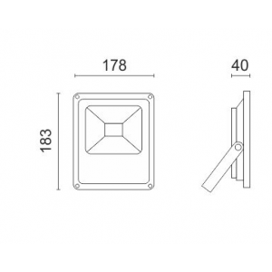 ΠΡΟΒΟΛΕAΣ LED SLIM SMD 20W 3000K