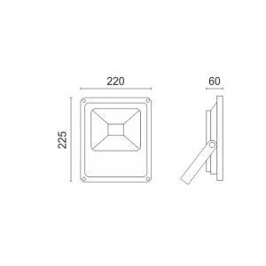 ΠΡΟΒΟΛΕAΣ LED SLIM SMD 30W 3000K