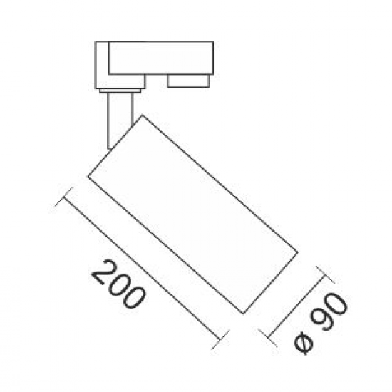 SPOT ΡΑΓΑΣ LED ΡΥΘΜΙΖΟΜΕΝΗΣ ΔΕΣΜΗΣ ΑΛΟΥΜΙΝΙΟ ΜΑΥΡΟ 30W 3000K