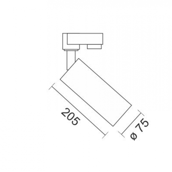 SPOT ΡΑΓΑΣ LED ΡΥΘΜΙΖΟΜΕΝΗΣ ΔΕΣΜΗΣ ΑΛΟΥΜΙΝΙΟ ΜΑΥΡΟ 30W 4000K