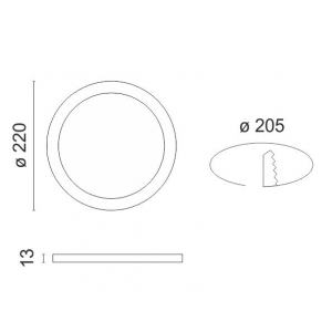 Slim Χωνευτό Οροφής LED 20W 4000K