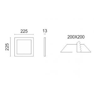 SOCK Χωνευτό Οροφής LED