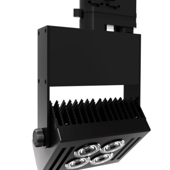 KAPO SPOT ΡΑΓΑΣ LED ΡΥΘΜΙΖΟΜΕΝΟ ΑΛΟΥΜΙΝΙΟ ΜΑΥΡΟ 40W 4000K