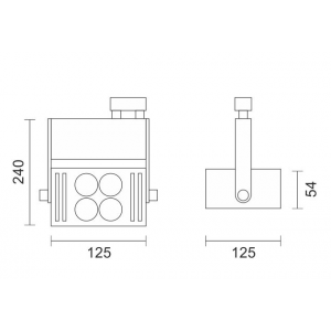 KAPO SPOT ΡΑΓΑΣ LED ΡΥΘΜΙΖΟΜΕΝΟ ΑΛΟΥΜΙΝΙΟ ΜΑΥΡΟ 40W 4000K