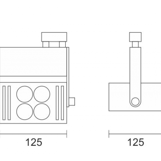 KAPO SPOT ΡΑΓΑΣ LED ΡΥΘΜΙΖΟΜΕΝΟ ΑΛΟΥΜΙΝΙΟ ΜΑΥΡΟ 40W 4000K