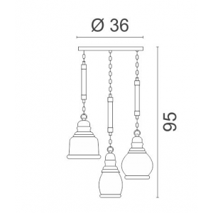 Cup Κρεμαστό Πολύφωτο Φωτιστικό