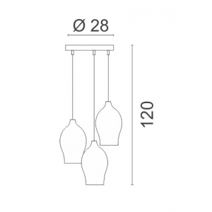 Park Κρεμαστό Πολύφωτο Φωτιστικό