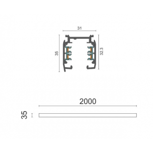 ΡΑΓΑ ΓΙΑ ΣΠΟΤ 2 ΜΕΤΡΑ ΑΛΟΥΜΙΝΙΟΥ ΛΕΥΚΟ