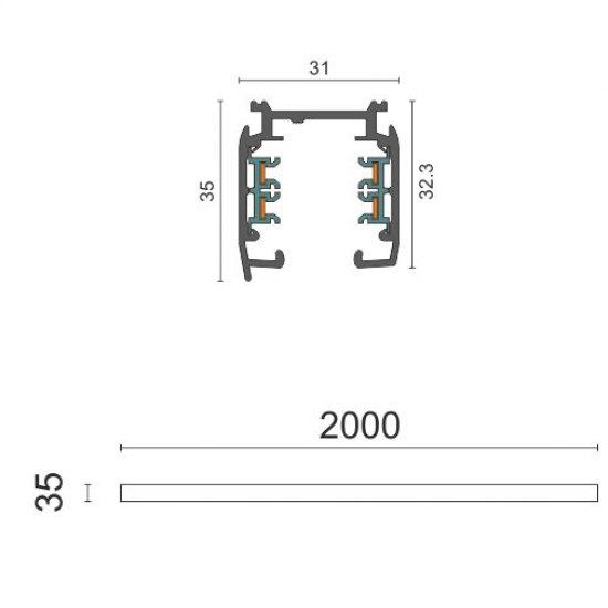 ΡΑΓΑ ΓΙΑ ΣΠΟΤ 2 ΜΕΤΡΑ ΑΛΟΥΜΙΝΙΟΥ ΛΕΥΚΟ