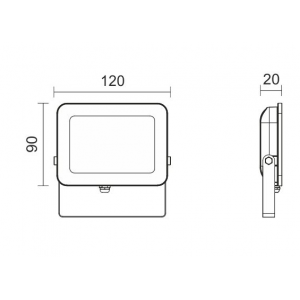 ΠΡΟΒΟΛΕAΣ LED SLIM SMD 20W 6000K