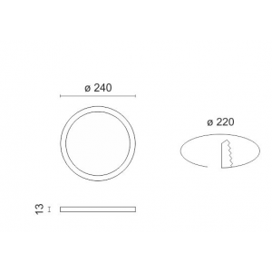CAMERON ΧΩΝΕΥΤΟ ΛΕΠΤΟ LED ΟΡΟΦΗΣ 24W 3000K ΑΛΟΥΜΙΝΙΟ ΛΕΥΚΟ