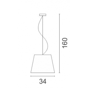 Acryl Κρεμαστό Μονόφωτο Φωτιστικό