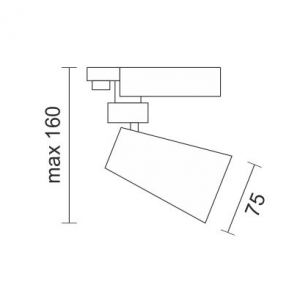 SPOT ΡΑΓΑΣ LED ΡΥΘΜΙΖΟΜΕΝΟ ΑΛΟΥΜΙΝΙΟ ΜΑΥΡΟ 12W 3000K