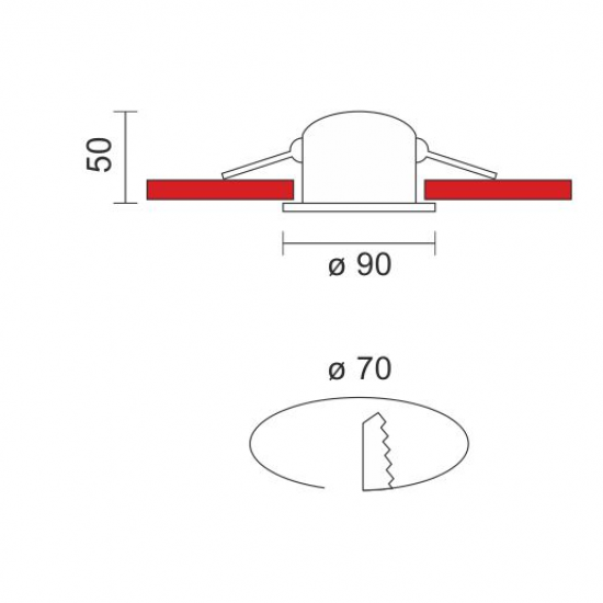 NEW ΣΠΟΤ ΧΩΝΕΥΤΟ ΟΡΟΦΗΣ LED 6W ΑΛΟΥΜΙΝΙΟ ΛΕΥΚΟ