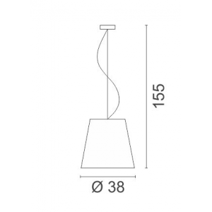 Acryl Κρεμαστό Μονόφωτο Φωτιστικό