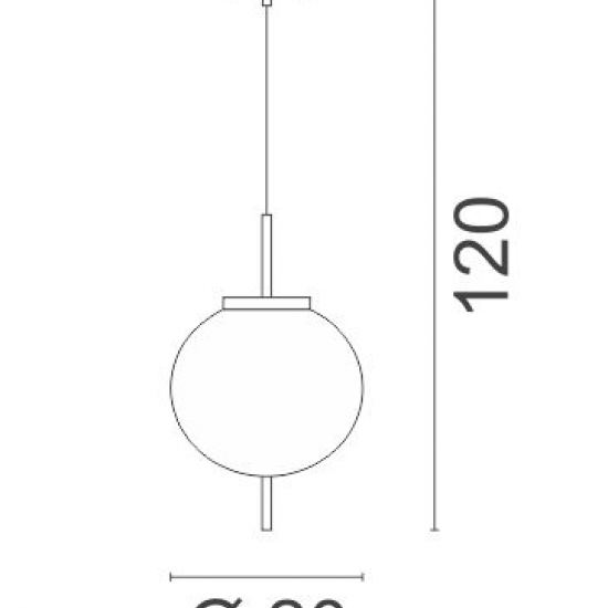 Paper Κρεμαστό Μονόφωτο Φωτιστικό