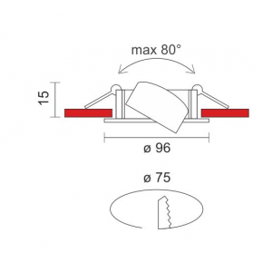 DOWN 1 ΣΠΟΤ ΧΩΝΕΥΤΟ ΟΡΟΦΗΣ ΡΥΘΜΙΖΟΜΕΝΟ 10W COB LED