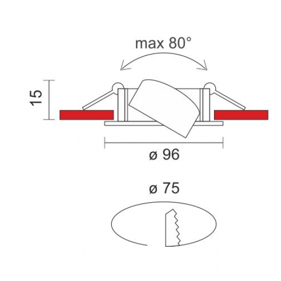 DOWN 1 ΣΠΟΤ ΧΩΝΕΥΤΟ ΟΡΟΦΗΣ ΡΥΘΜΙΖΟΜΕΝΟ 10W COB LED